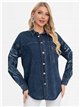 Sobrecamisa denim manga desflecada