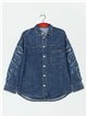 Sobrecamisa denim manga desflecada