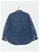 Sobrecamisa denim manga desflecada