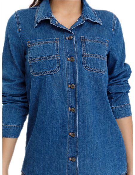 Camisa denim básica