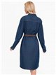 Vestido camisero denim cinturón