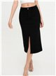 Falda denim midi abertura