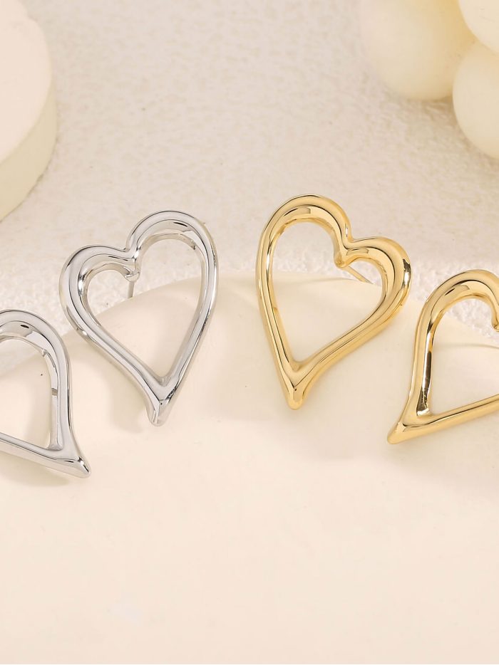 Pendientes corazón - Acero inoxidable