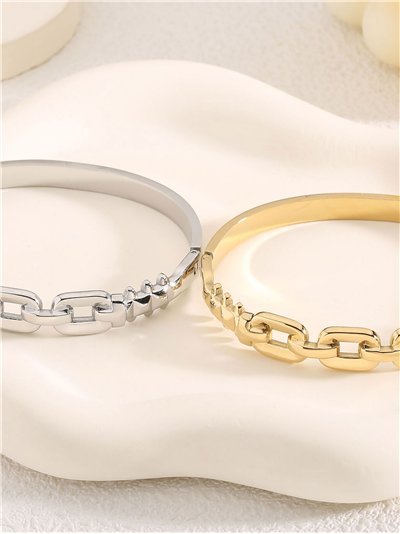 Pulsera rígida eslabones - Acero inoxidable 2