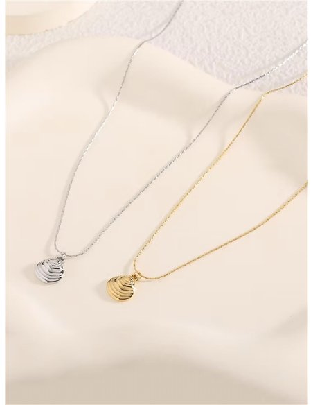 Collar cadena charm conchas - Acero inoxidable