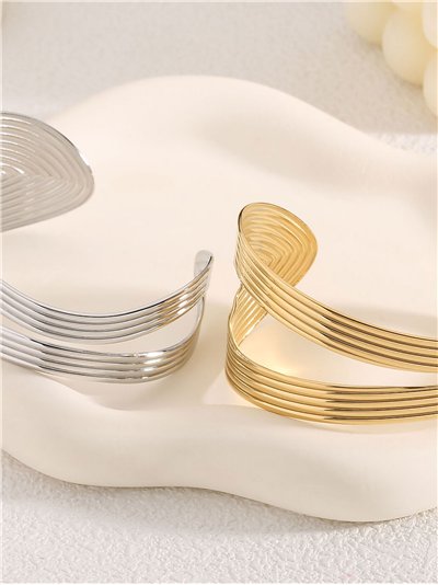 Brazalete abierta rígida irregular - Acero inoxidable 2