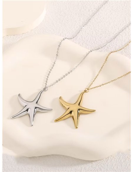 Collar cadena charm estrella de mar - Acero inoxidable