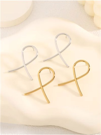 Pendientes lazo - Acero inoxidable