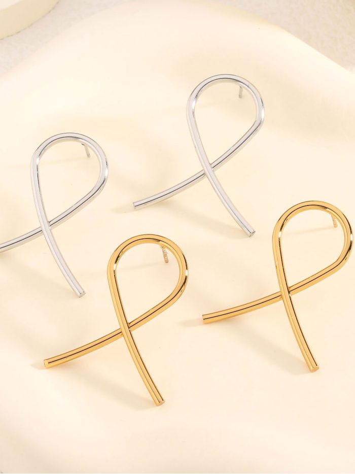 Pendientes lazo - Acero inoxidable