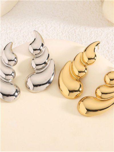 Pendientes lágrima - Acero inoxidable 2
