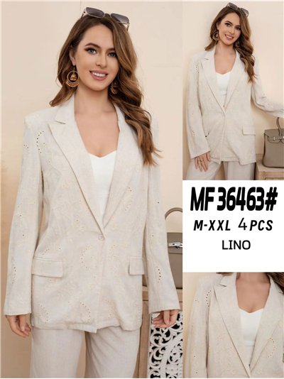 Blazer bordado lino 2