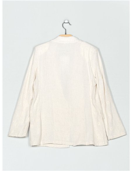Blazer bordado lino