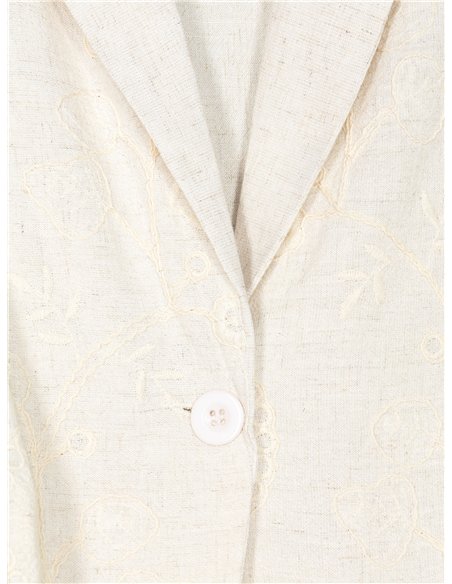 Blazer bordado lino