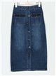 Falda denim midi bolsillos