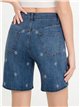 Bermuda denim rombos bordados
