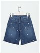 Bermuda denim corazoncitos bordados