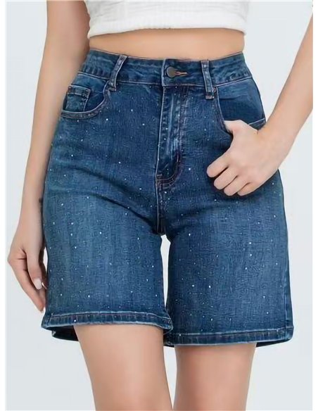 Bermuda denim strass