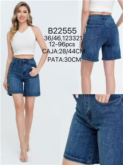 Bermuda denim strass 2