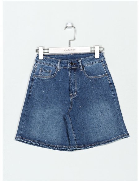 Bermuda denim strass