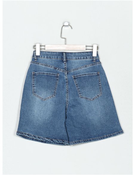 Bermuda denim strass