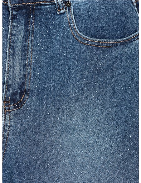 Bermuda denim strass