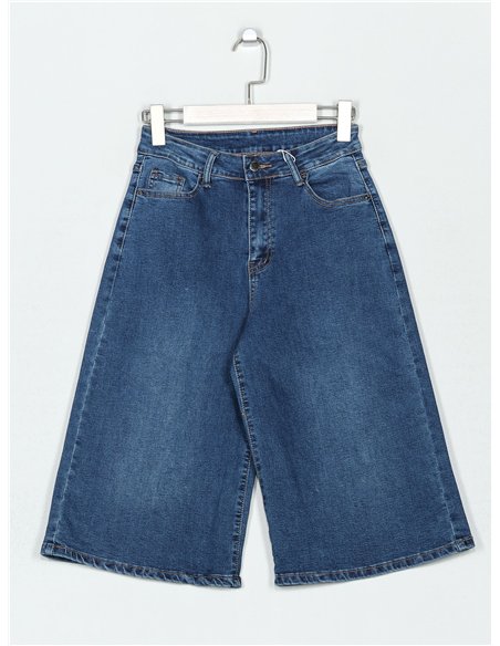 Bermuda denim wide leg