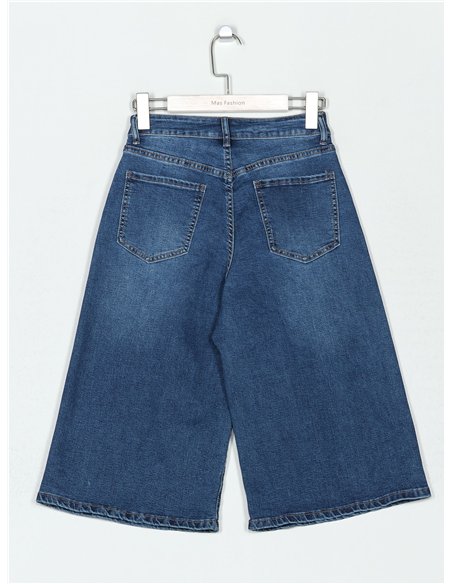 Bermuda denim wide leg