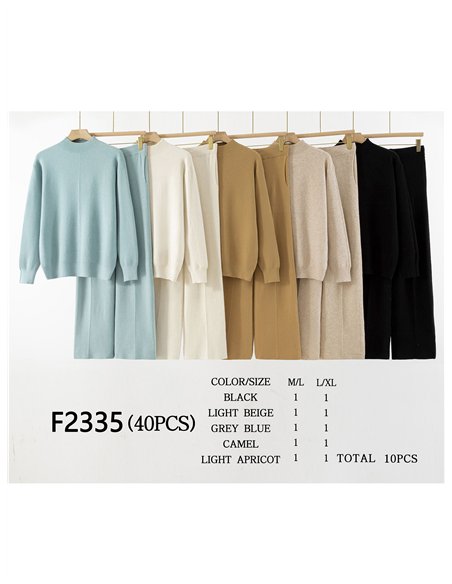 Conjunto Jersey cuello perkins + Pantalón