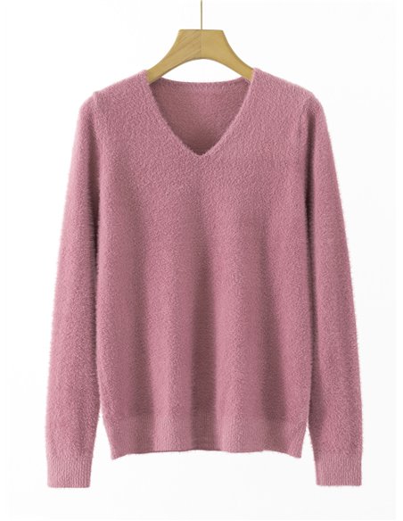 Jersey pelo soft cuello pico