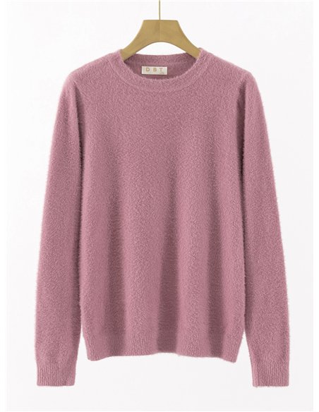Jersey pelo soft cuello redondo