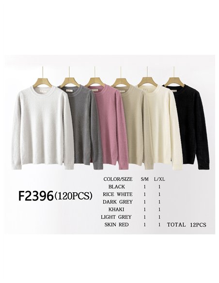 Jersey pelo soft cuello redondo