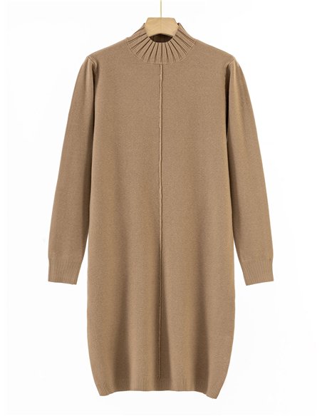 Vestido punto cuello perkins