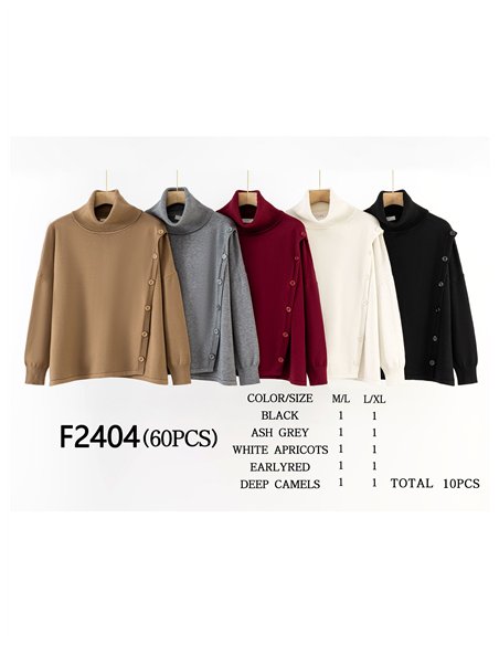 Jersey botones cuello vuelto