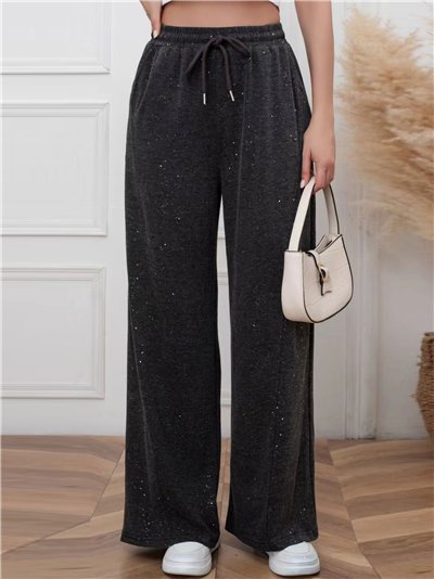 Pantalón wide leg glitter