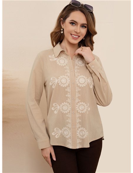 Camisa bordada relieve