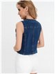Chaleco denim bolsillos