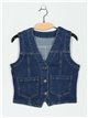 Chaleco denim bolsillos