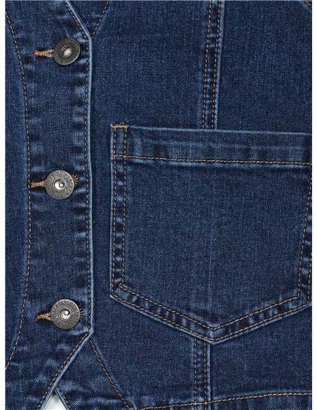 Chaleco denim bolsillos