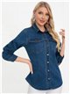 Camisa denim elástica