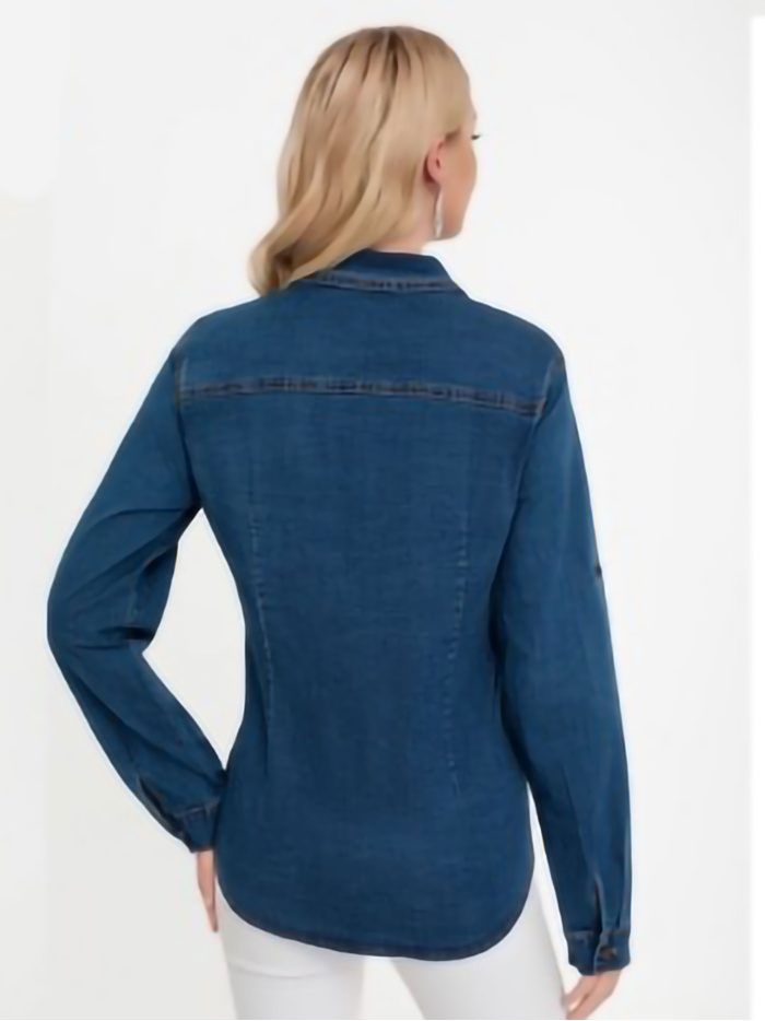 Camisa denim elástica