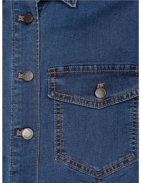 Camisa denim elástica