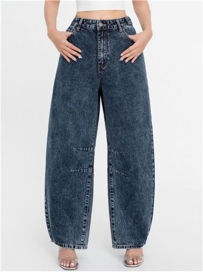 Jeans baggy balloon tiro alto