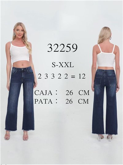 Jeans wide leg desflecado 2