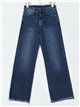Jeans wide leg desflecado