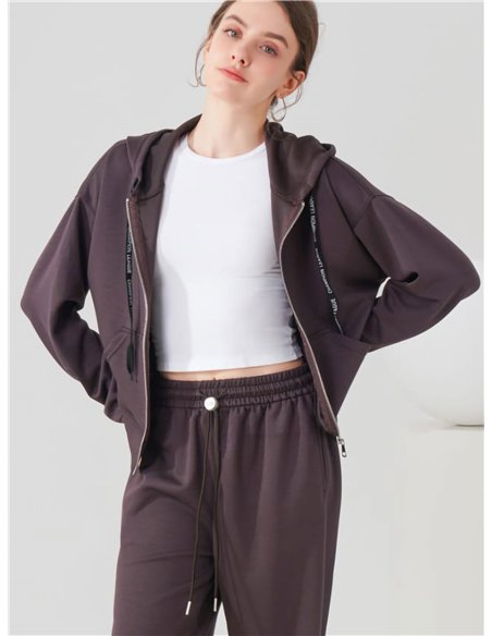 Sudadera capucha cremallera