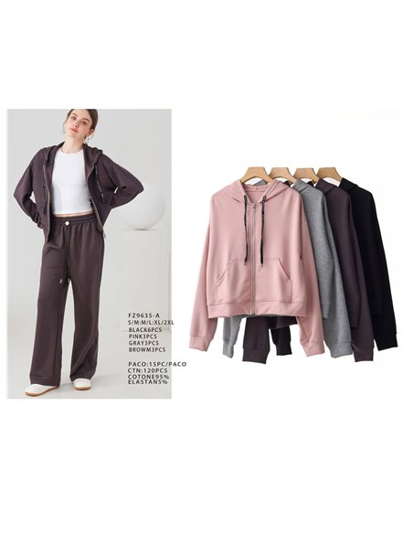 Sudadera capucha cremallera