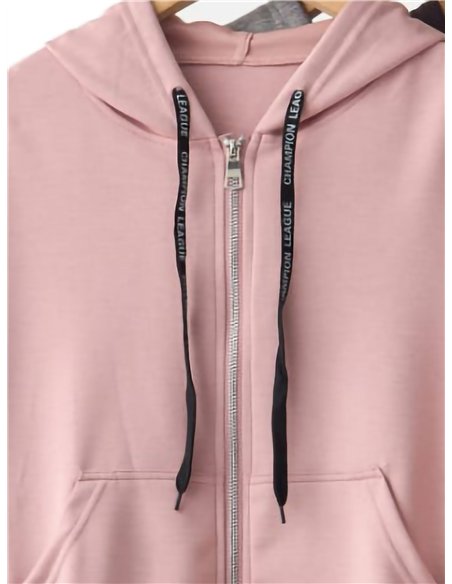 Sudadera capucha cremallera
