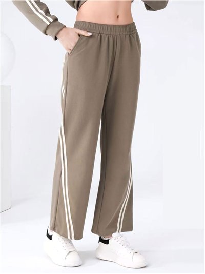 Pantalón de chándal afelpado banda