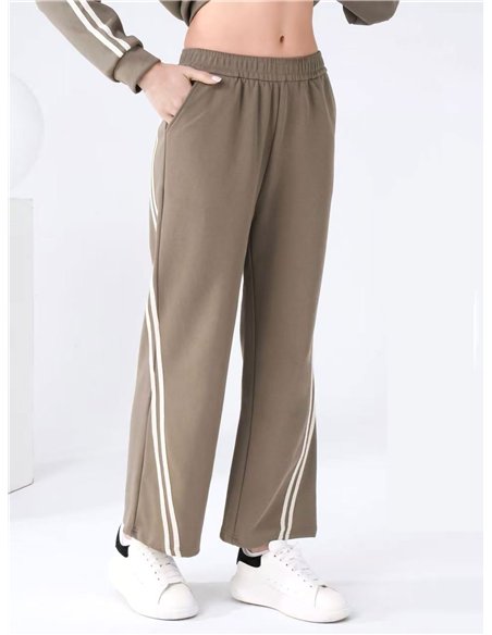 Pantalón de chándal afelpado banda
