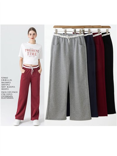 Pantalón de chándal wide leg banda 2